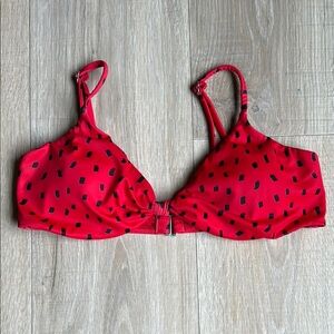 Billabong x Sincerely Jules Rio Rain Red and Black Women's Bralette swim top